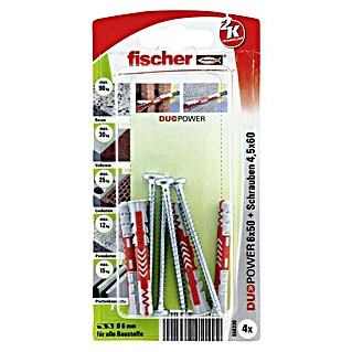Fischer Duopower Dübel- & Schraubenbox S PH K (Durchmesser Dübel: 6 mm, Länge Dübel: 50 mm)