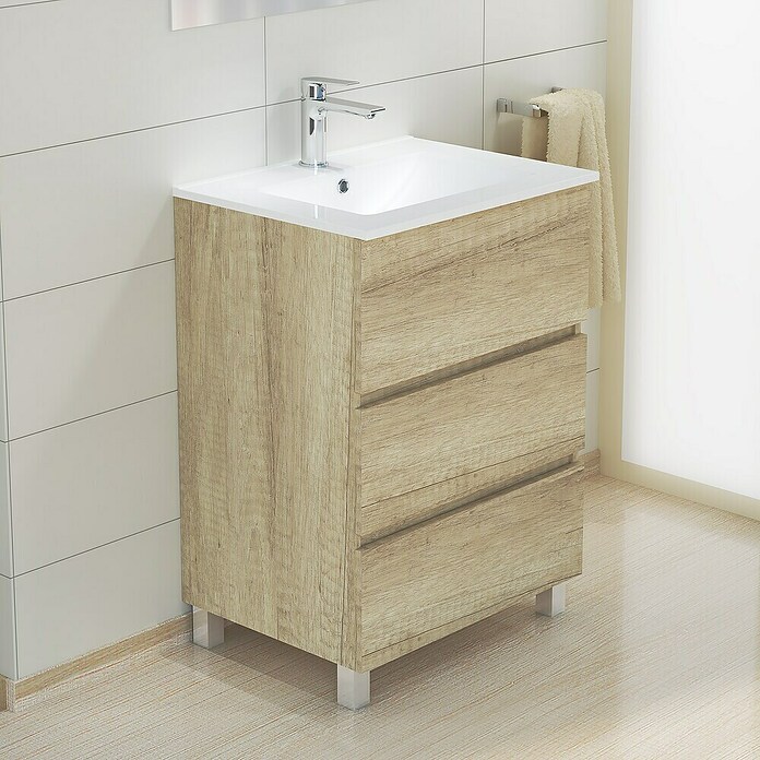 Artysan Mueble de lavabo Patri (L x An x Al: 46 x 60 x 85 cm, Nature) | BAUHAUS