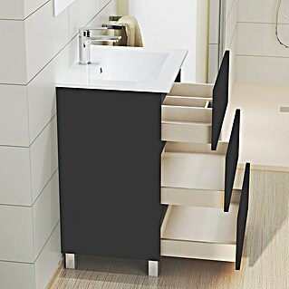 Artysan Mueble de lavabo Patri (L x An x Al: 46 x 60 x 85 cm, Negro seda)