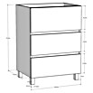 Mueble de lavabo Patri (46 x 60 x 83 cm, Blanco)