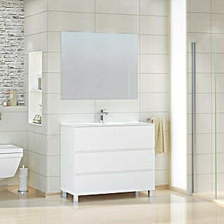 Mueble bajo lavabo en mango macizo y metal 140 cm - Baño / Mueble