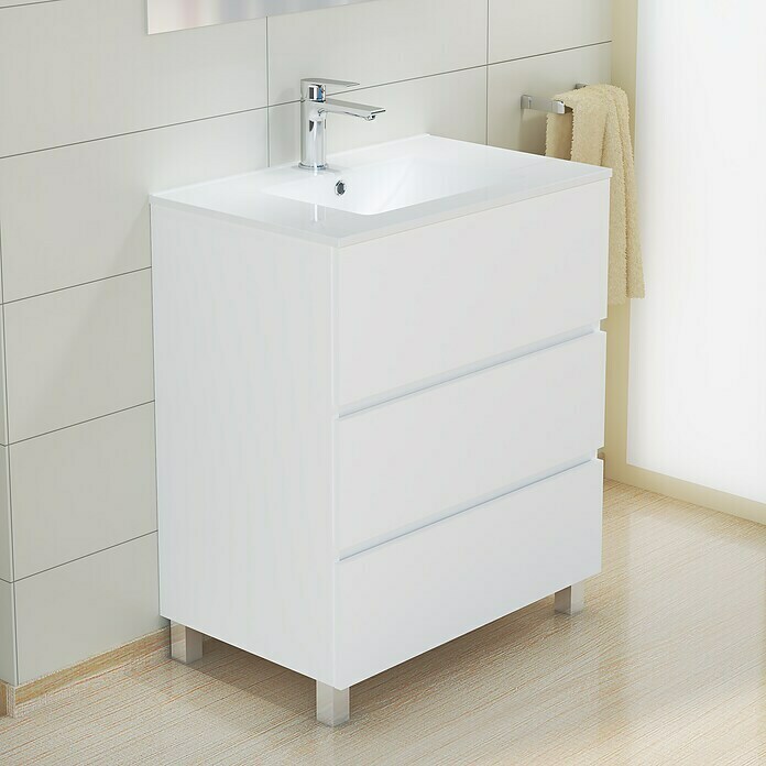 Mueble de lavabo (46 x 70 x cm, Blanco) |