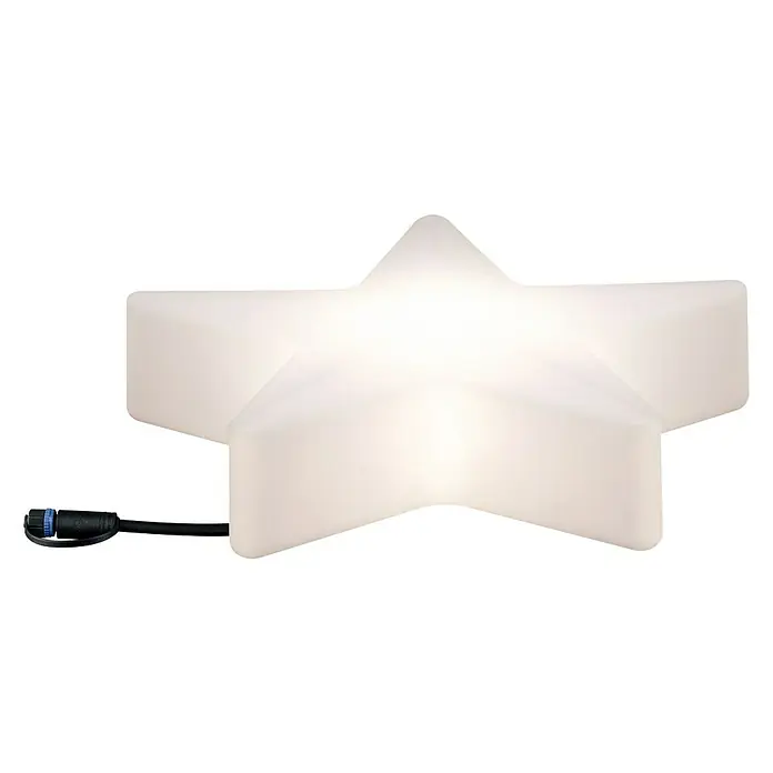 Paulmann Plug & Shine LED-Dekoleuchte Star - Weiß, L x B x H: 10 x 40 x 40 cm - Leuchtender Stern mit Kabel. Der Stern ist weiß und gibt ein angenehmes Licht ab. Ideal für Dekorationen.