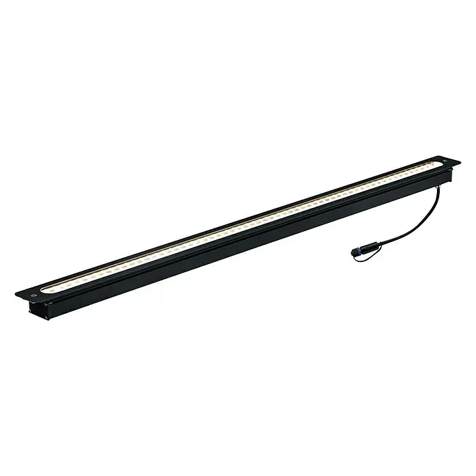 Paulmann Plug & Shine Bodeneinbauleuchte Lichtleiste - 8 W, Warmweiß, IP67, L x B x H: 90 x 5,4 x 4,5 cm - LED-Leuchte in schlankem, schwarzem Design. Ideal für moderne Innenräume und zur Akzentbeleuchtung. Energiesparend und langlebig.