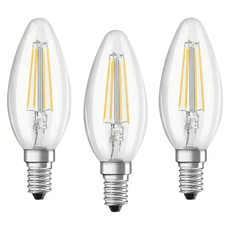 Osram Star LED-Lampen Set Kerzenform E14 matt