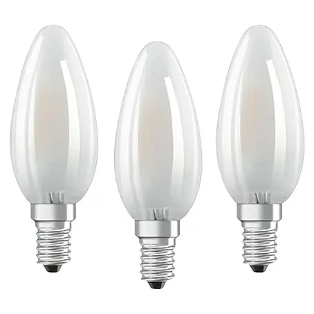 Osram Star LED-Lampen Set Kerzenform E14 matt