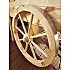 Promadino Dekoartikel Marktwagen mit Dach (L x B x H: 82 x 173 x 184 cm, Natur, Holz) | BAUHAUS
