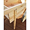 Promadino Dekoartikel Marktwagen mit Dach (L x B x H: 82 x 173 x 184 cm, Natur, Holz) | BAUHAUS