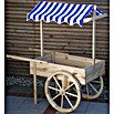 Promadino Dekoartikel Marktwagen mit Dach (L x B x H: 82 x 173 x 184 cm, Natur, Holz) | BAUHAUS