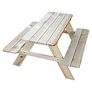 Promadino Kinder-Picknicktisch (L x B x H: 90 x 90,7 x 49 cm, Holz)
