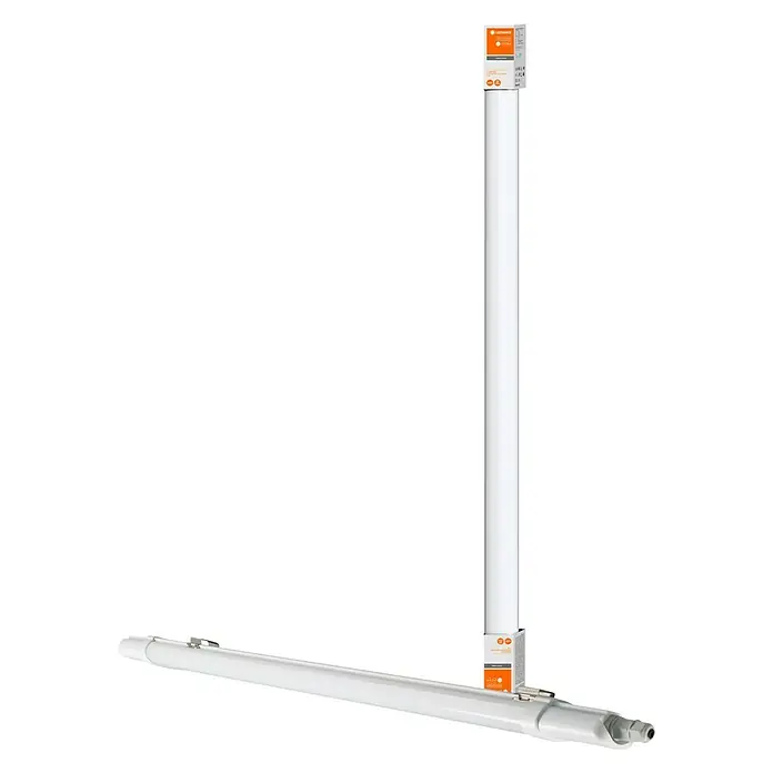 Osram Feuchtraumleuchte Submarine Slim - Länge: 124,5 cm, Lichtfarbe: Neutralweiß, 18 W, IP65 - Eine Lampe im T-Format, die sowohl Licht nach oben als auch zur Seite wirft, ideal für eine gleichmäßige Ausleuchtung von Räumen.