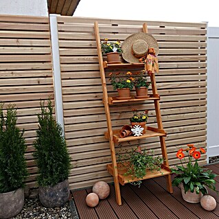 Promadino Blumentreppe Helma (58 x 46 x 177 cm, Kiefer, Braun)