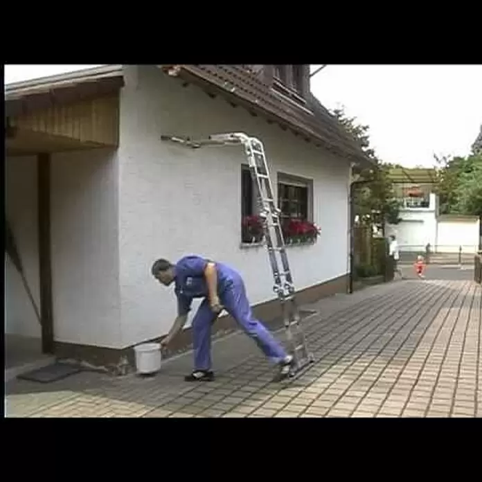 Krause Stabilo Mehrzweckleiter - Anzahl Tritte: 12 Stk., Arbeitshöhe: 4,4 mm, Aluminium - KRAUSE MultiMatic