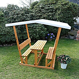 Promadino Kinder-Picknicktisch Anna (L x B x H: 208 x 119 x 166 cm, Holz)