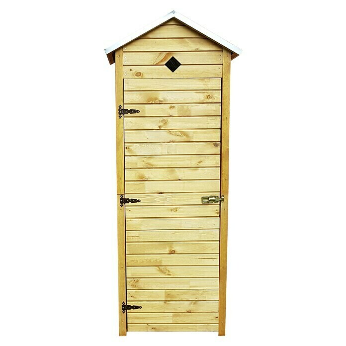 Promadino Gartenschrank Babylon49,5 x 78 x 194,5 cm, Honigbraun Front View