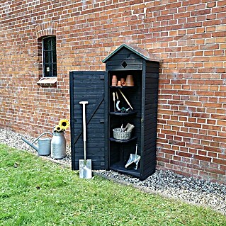 Promadino Gartenschrank Babylon (49,5 x 78 x 194,5 cm, Anthrazit)