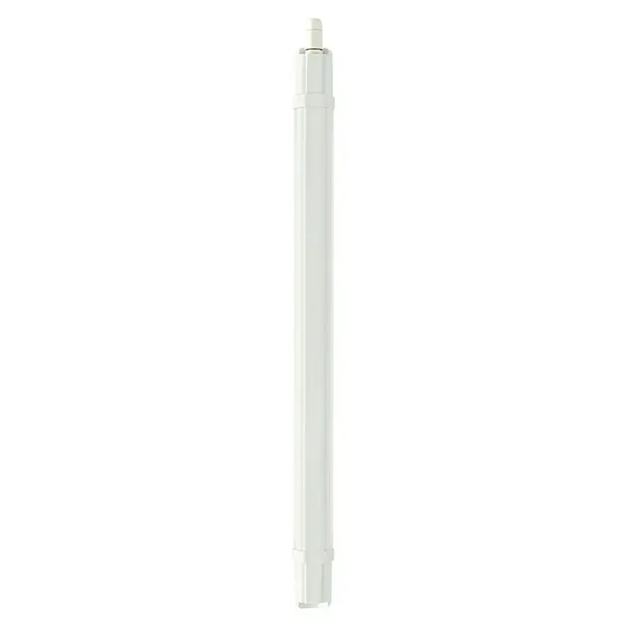 Ritter Leuchten LED-Feuchtraumlichtleiste Super Slim - L x B x H: 72 x 5,3 x 3,5 cm, Lichtfarbe: Neutralweiß, 18 W, IP65 - Bild einer länglichen, zylindrischen, weißen Wasserfilterpatrone, die für sauberes Trinkwasser sorgt.