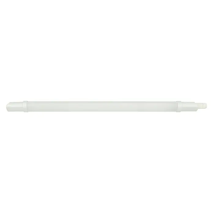 Ritter Leuchten LED-Feuchtraumlichtleiste Super Slim - L x B x H: 72 x 5,3 x 3,5 cm, Lichtfarbe: Neutralweiß, 18 W, IP65 - Diese Aufnahme zeigt ein weißes, längliches, röhrenförmiges Gerät, das ideal für Beleuchtungszwecke geeignet ist.