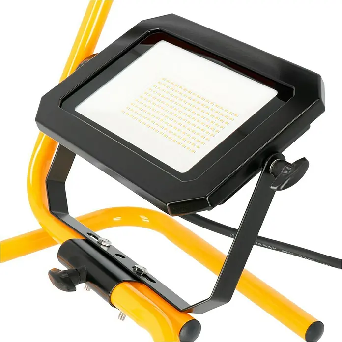Profi Depot LED-Strahler - 30 W, 4.950 lm, 4.000 K, L x B x H: 22,9 x 29 x 35,4 cm, IP65 - LED-Baustrahler mit robustem, gelbem Stativ für den Einsatz auf Baustellen oder im Freien. Der Scheinwerfer bietet helles, effizientes Licht.
