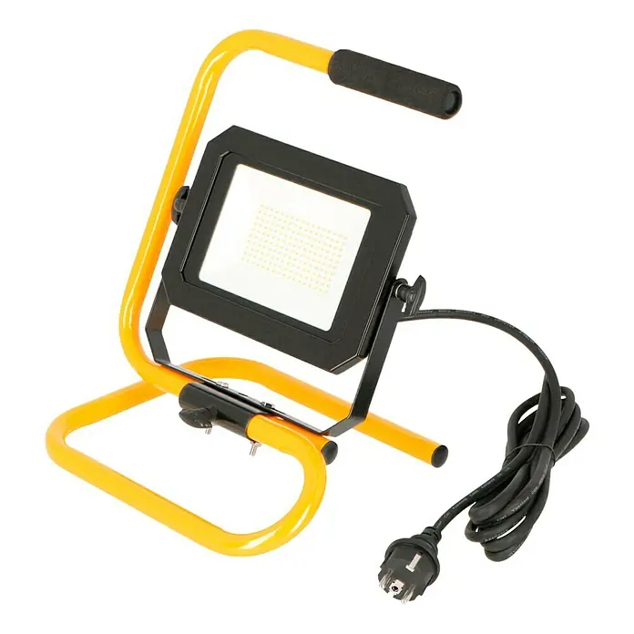 Profi Depot LED-Strahler - 30 W, 4.950 lm, 4.000 K, L x B x H: 22,9 x 29 x 35,4 cm, IP65 - Baustellenstrahler mit robustem gelbem Stativ und hellem LED-Licht für optimale Ausleuchtung. Ideal für Handwerker und Bauarbeiten.