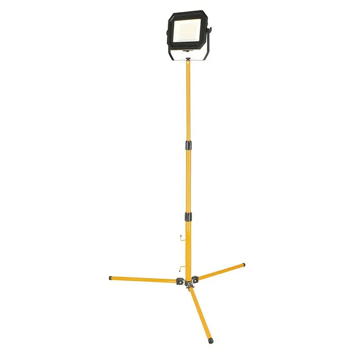 Profi Depot LED-Strahler - 50 W, 8.250 lm, 4.000 K, L x B x H: 68 x 75 x 190 cm, IP65 - LED-Arbeitsleuchte auf Stativ, ideal für Baustellen und Werkstätten, sorgt für helle und gleichmäßige Ausleuchtung.