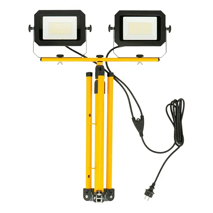 Profi Depot LED-Strahler - 60 W, 4.800 lm, 4.000 K, L x B x H: 68 x 75 x 190 cm, IP65 - Die tragbare LED-Baustrahler mit Stativ bietet flexible Beleuchtung für Baustellen. Robuste Ausführung, ideal für den professionellen Einsatz.