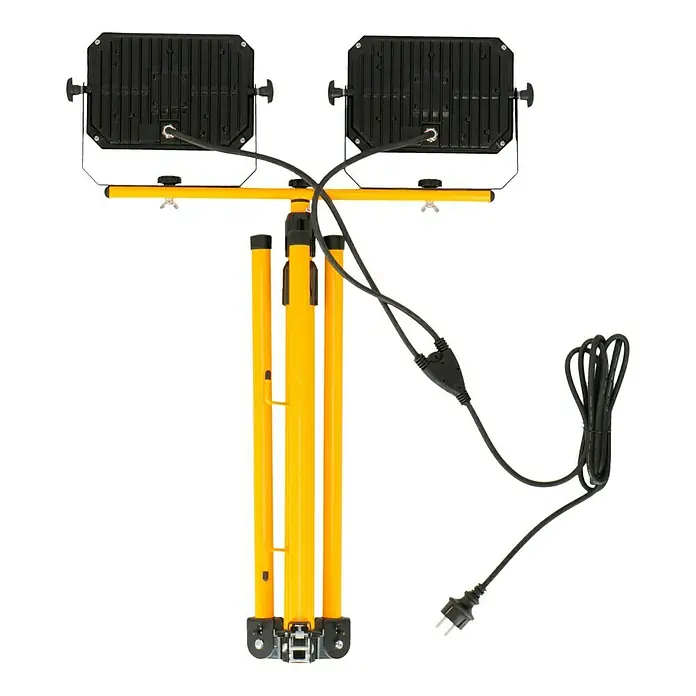 Profi Depot LED-Strahler - 60 W, 4.800 lm, 4.000 K, L x B x H: 68 x 75 x 190 cm, IP65 - Ein tragbarer LED-Baustrahler mit Stativ für eine flexible und effiziente Baustellenbeleuchtung.