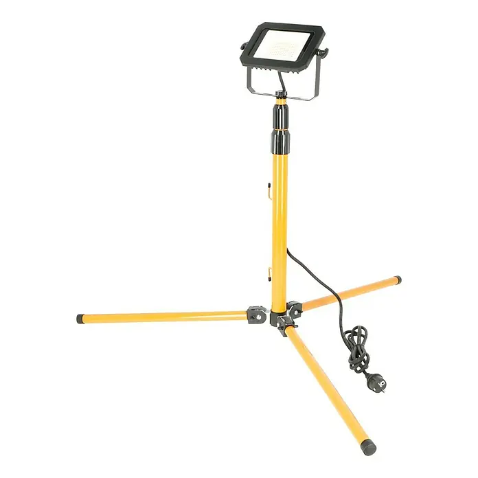 Profi Depot LED-Strahler - 20 W, 3.200 lm, 4.000 K, L x B x H: 68 x 75 x 190 cm, IP65 - Heller LED-Baustrahler auf Stativ. Ideal für Baustellen, Werkstätten und den Einsatz im Freien. Robust und einfach zu bedienen.