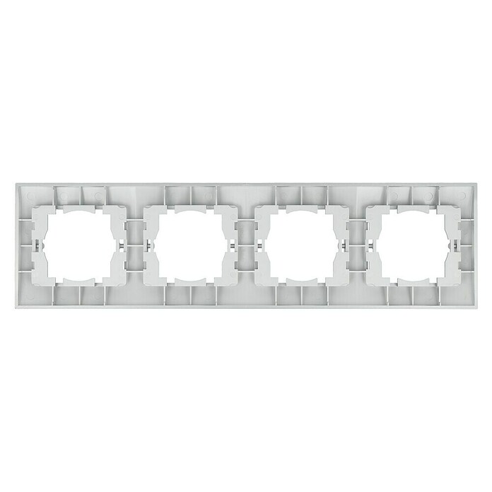 Voltomat DEA 100 Abdeckrahmen (Alu/Silber, 4-fach, Kunststoff, Unterputz, Waagerecht)