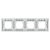 Voltomat DEA 100 Abdeckrahmen (Alu/Silber, 4-fach, Kunststoff, Unterputz, Waagerecht)