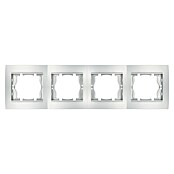 Voltomat DEA 100 Abdeckrahmen (Alu/Silber, 4-fach, Kunststoff, Unterputz, Waagerecht)