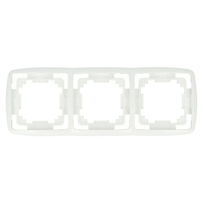 Voltomat LINEA Abdeckrahmen (Alpinweiß, 3-fach, Kunststoff, Hochglanz, Unterputz)