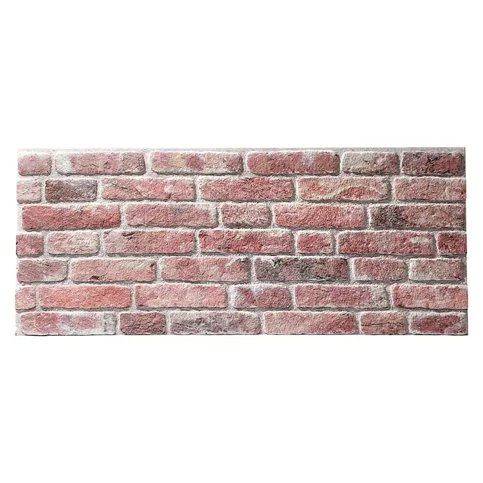 Panel de pared Ultra Light Brick - 120 x 50 cm, 2 ud. - Un primer plano de un panel de pared decorativo con aspecto de ladrillo, que proporciona un ambiente rústico e industrial.