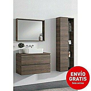 Armario alto Quadro (25 x 50 x 160 cm, Tabaco)