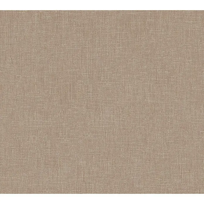 A.S. Création Metropolitan Stories Vliestapete Textiloptik - Braun, Uni, 10,05 x 0,53 m - Nahaufnahme eines beigen Stoffes, ideal für Textilien, Polstermöbel oder als neutraler Hintergrund. Die feine Webstruktur sorgt für eine natürliche Optik.