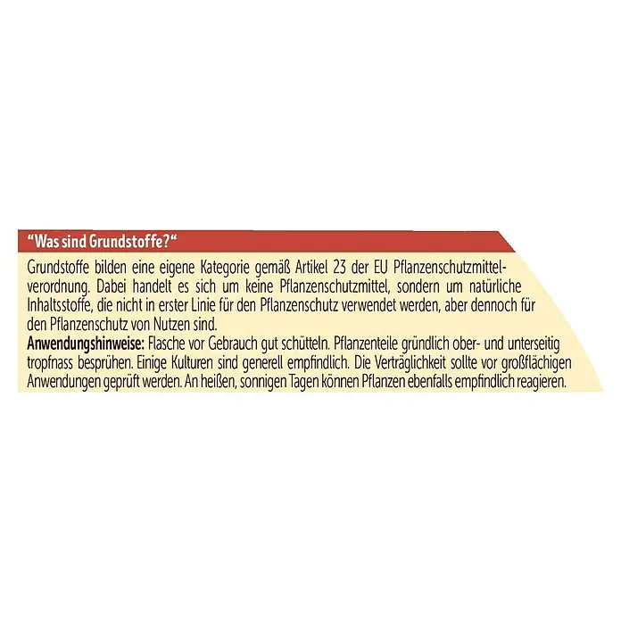 Substral Naturen Grundstoff Urtica - 2,5 l - Informationstext über Grundstoffe gemäß EU-Pflanzenschutzmittelverordnung und Anwendungshinweise.