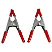Alpha Tools Juego de abrazaderas para encolado (2 piezas, Anchura de sujeción: 30 mm, Recubierto de plástico)