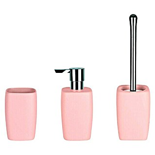 Spirella Retro Set de accesorios de baño (3 pzs., Rosa pastel)