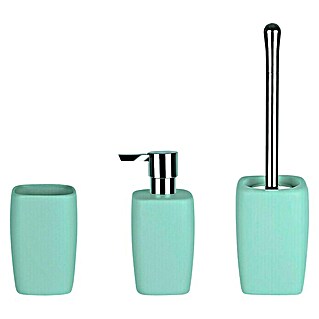 Spirella Retro Set de accesorios de baño (3 pzs., Verde pastel)