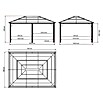 Sojag Pavillon (L x B: 485 x 365 cm, Bronze)