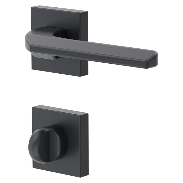 Diamond Doors WC-Türgarnitur (Türstärke: 40 - 45 mm, Schlitzkopf/Olive SK/OL, Anthrazit)