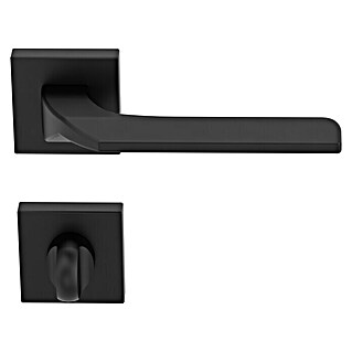 Diamond Doors Black Edition Zimmertürgarnitur Bellevue (Türstärke: 40 mm - 45 mm, Schlitzkopf/Olive SK/OL, Schwarz)