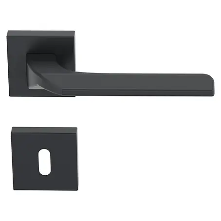 Diamond Doors Black Edition Juego de manillas para puerta de habitación Bellevue
