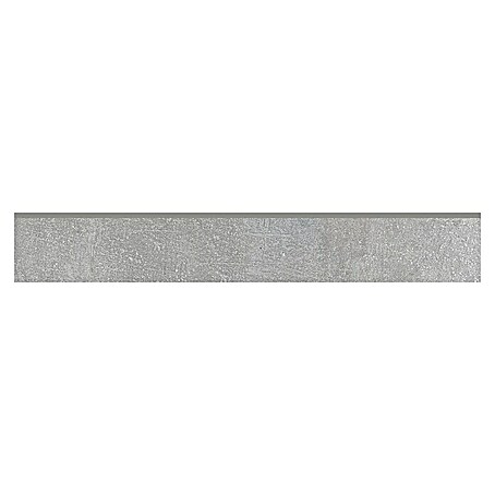 Sockelfliese One Grey (7,2 x 74,5 cm, Grau, Matt)