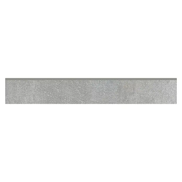 Sockelfliese One Grey - 7,2 x 74,5 cm, Grau, Matt - Nahaufnahme einer grauen Textur, ideal für Hintergründe. Das feine Muster verleiht Tiefe und Eleganz, perfekt für vielfältige Designprojekte.