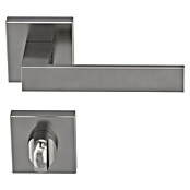 Diamond Doors WC-Türgarnitur (Türstärke: 40 - 45 mm, Schlitzkopf/Olive SK/OL, Samtgrau)