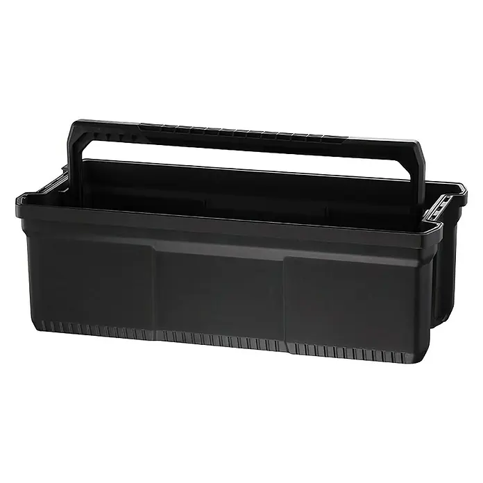 Stanley FatMax Werkzeugkasten FMST81083-1 - L x B x H: 29,6 x 64 x 28,7 cm, Klappbar - Schwarzer Werkzeugträger aus Kunststoff mit Tragegriff für den einfachen Transport von Werkzeugen und Zubehör.