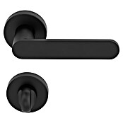 Diamond Doors WC-Türgarnitur (Türstärke: 40 - 45 mm, Schlitzkopf/Olive SK/OL, Schwarz)