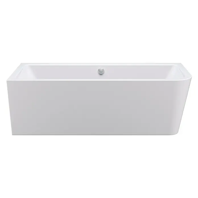 Camargue Freistehende Badewanne Buena Vista - 180 x 80 cm, Sanitäracryl, Weiß, Links - Eine elegante, rechteckige Badewanne in strahlendem Weiß, die modernes Design und Komfort für entspannende Bäder vereint.