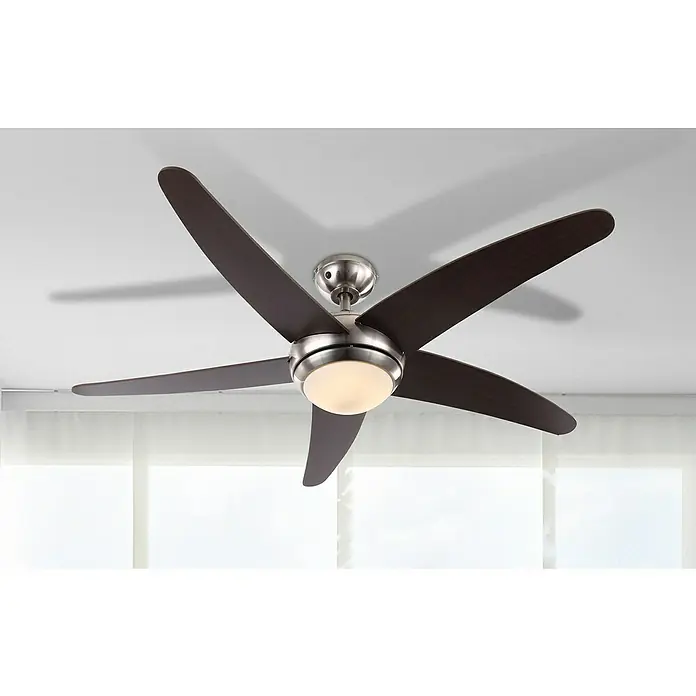 Globo Deckenventilator Fabiola - Wenge, 132 cm, 55 W - Deckenventilator mit fünf Flügeln und integrierter Beleuchtung für ein angenehmes Raumklima und stilvolles Design.